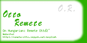 otto remete business card